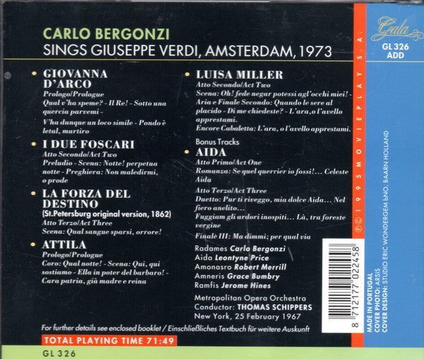 Carlo Bergonzi sings Verdi