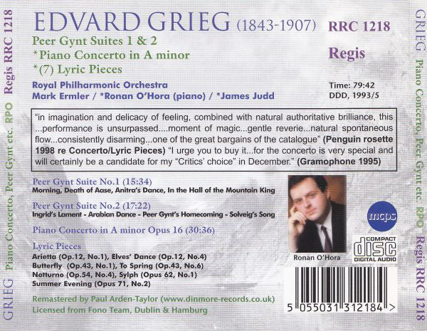 Grieg: Piano Concerto. Peer Gynt Suites 1,2. Lyric Piece.