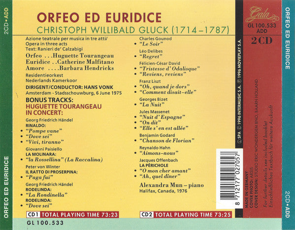 Gluck: ORFEO ED EURIDICE