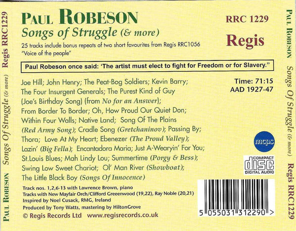 Paul Robeson - Songs Of Struggle