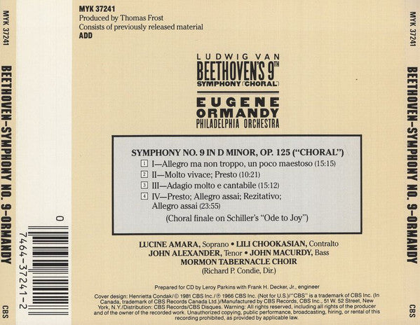 Beethoven: Symphony No. 9 in D Minor, Op. 125 "Choral"