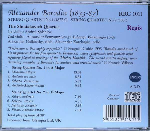 Borodin: String Quartets 1 & 2