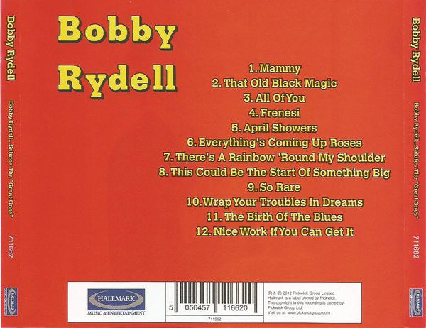 Bobby Rydell Salutes The Great Ones