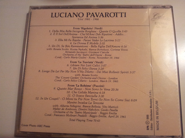 Luciano Pavarotti, Live 1961-1966