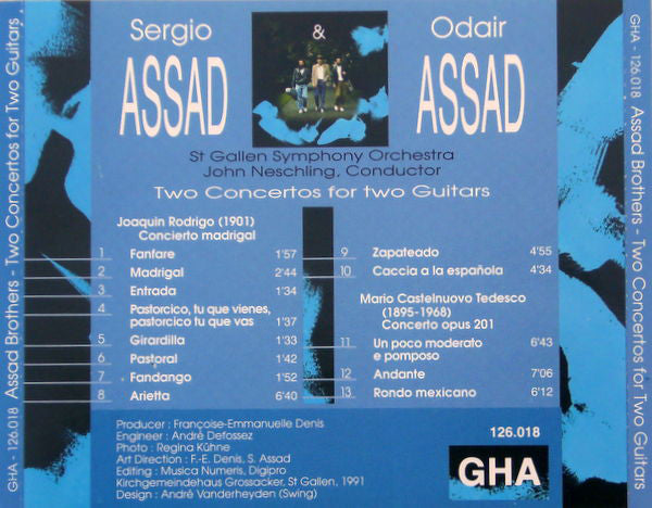 Rodrigo: 2 Concertos for 2 Guitars.