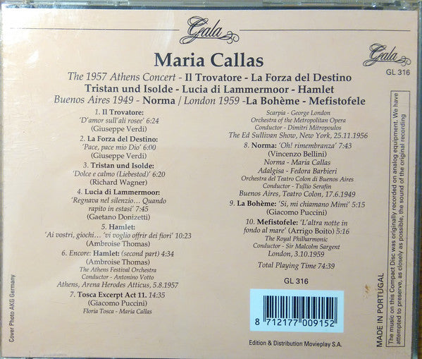 Maria Callas - The 1957 Athens  Concert