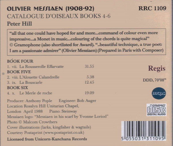 Messiaen: Catalogue D'Oiseaux Books 4-6