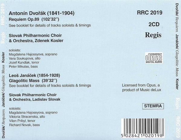 Dvorak: Requiem/ Janacek: Glagolitic Mass