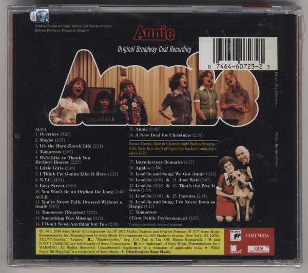 ANNIE  (1977 Original Broadway Cast)