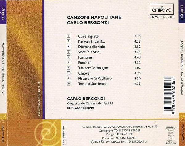 Carlo Bergonzi sings Neapolitan Songs