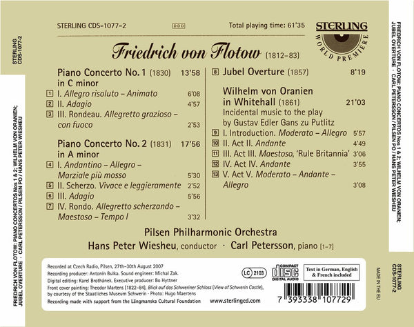 Friederich von Flotow (1812-1883): Piano Concertos 1 & 2 / Jubel Overture.