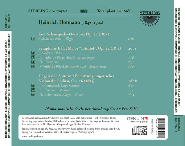 Heinrich Hofmann (1824-1911): Symphony in E flat Major. Hungarian Suite.