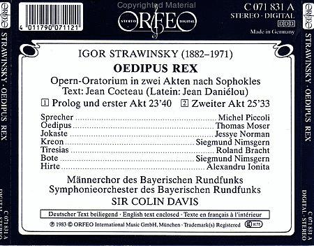 Stravinsky: OEDIOUS REX