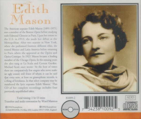 Edith Mason: The Complete Recordings (1924-28)