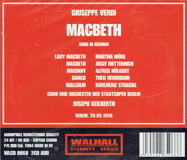 Verdi: MACBETH (in German)