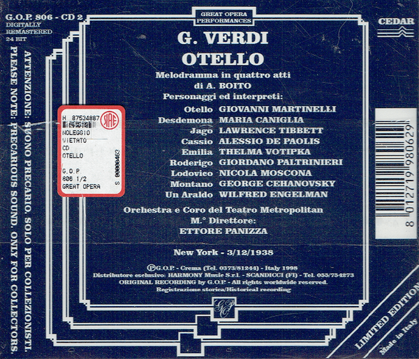 Verdi: OTELLO