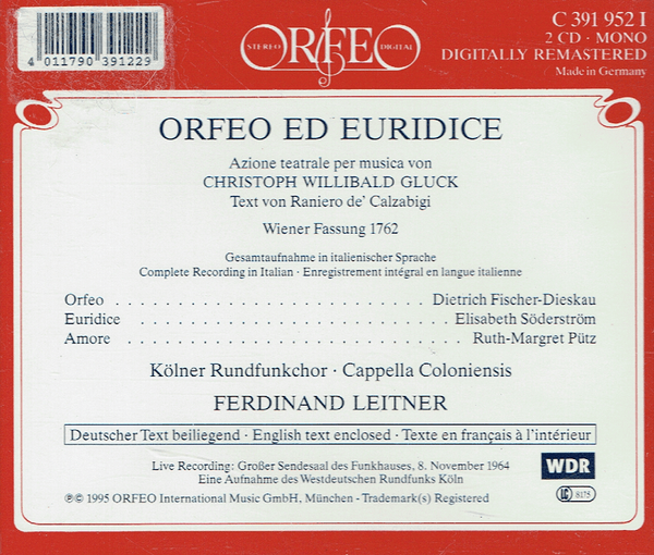 Gluck: ORFEO ED EURIDICE