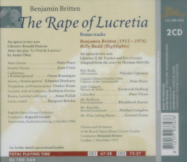 Britten: THE RAPE OF LUCRETIA