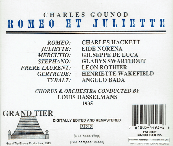 Gounod: ROMEO ET JULIETTE