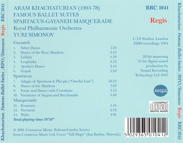 Khatchaturian: Famous Ballet Suites - Gayaneh, Spartacus, Masquerade