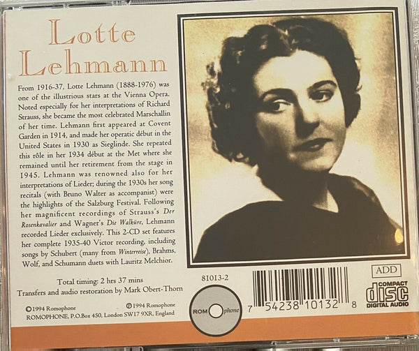 Lotte Lehmann: The Victor Recordings (1935-40)