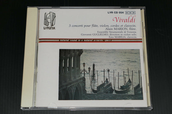 Vivaldi: 3 Concerti for Flute, Violin, Strings & Harpsichord.