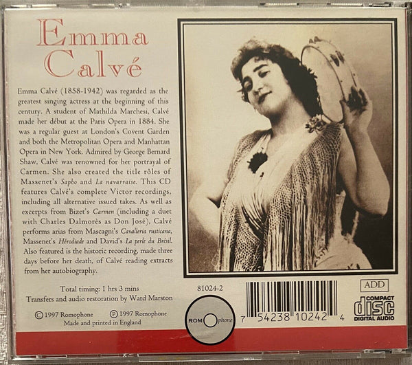 Emma Calve: The Complete Victor Recordings 1907-16