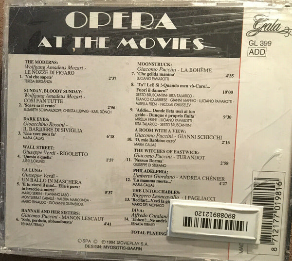 Opera at the Movies - Arias featured in Moonstruck, Philadephia, Wall Street, The Witches of Eastwick & more