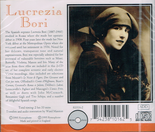 Lucrezia Bori: The Victor Recordings, 1914-1925